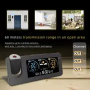 Electronic Projection Clock Weather Station Weather Forecast Digital Alarm A5Q4