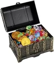 Treasure Chest Box Toy Underwater Throw Pirate Toy with Jewelry Props Adventure Game Pirate Chest Organizer for Prizes Props