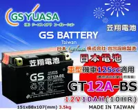 在飛比找Yahoo!奇摩拍賣優惠-☼ 台中苙翔電池 ►日本電池 GT12A-BS (YT12A