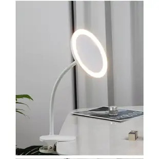 LED化妝鏡帶燈可夾充電補光放大鏡子伸縮臺式桌面送禮
