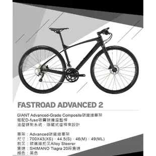 (中和面交)Giant FASTROAD ADVANCED 2(M 號)(近全新)