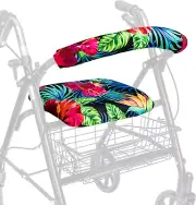 Top Glides Universal Rollator Walker Seat and Backrest Covers (Tropical)
