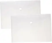 BCOATH 24Pcs Clear Document Folder Transparent Envelopes with Snap Button Versatile Organizers for School Office Home Convenient Document Storage