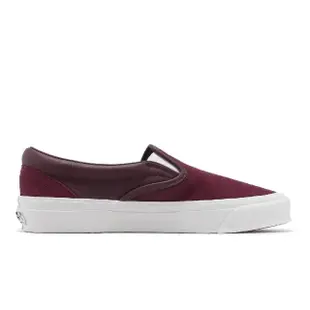 【VANS】懶人鞋 OG Classic Slip-On LX Vault 男鞋 女鞋 酒紅 白 麂皮 休閒鞋(VN0A32QNPRT)