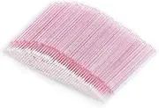 400 Microswabs - Pink Micro Applicator Brush Replacements for Eyelash Extensions