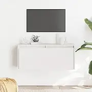 Solid Pinewood Wall Cabinet 80x30x35 cm White Floating Shelf Unit for Kitchen Bathroom Rustic Decor with Shelves Ledge Set for Walls Storage