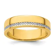 14k Yellow Gold Men's 1/8 carat Diamond Complete Ring