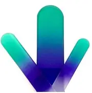 Bywabeé Etched Crystal Glass Nail File Set, Pedicure Files, Green/Blue, Small, Medium, 3 Piece