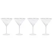 2x 2pc Tempa Skylar Frost Martini Drinking Cocktail Glass Set