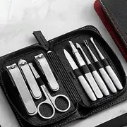 Manicure Set,Nail kit Manicure Set,Nail Care kit, 9Pcs Pedicure Sets Nail Clipper Stainless Steel Professional Nail Cutter Tools with Travel Case Kit