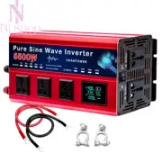 5500W Pure Sine Wave Inverter - DC 12V-72V to AC 110V/220V for Car & Solar Power