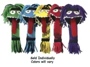 Silly Rope Monster Dog Toys Funny Squeaker Fetch Tugs Assorted Colors 13" Long