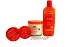 CANTU SHEA BUTTER SHAMPOO, LEAVE-IN CONDITIONING , EXTRA HOLD EDGE STAY GEL.