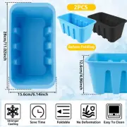 2 Pack Extra Large Ice Block Molds 8lb Reusable Reinforced Silicone Ice weFfV