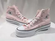 Converse CTAS Lift Pink/White Women's Platform High Top Sneakers - Size 10 NWB