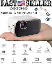 iCODIS CB-200 Android Portable Mini Pico Mobile Projector, 900 Lumen, Cortex A7