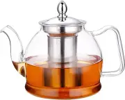 Hiware 1000ml Glass Teapot for Blooming, Loose Leaf Tea, with Removable Infuser