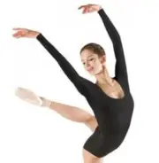 Bloch Premier Basic Black Long Sleeve Ballet Leotard Adult Petite XS L5409