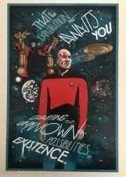 Star Trek TNG 11x14 Lithograph Mondo Poster Unknown Possibilities Erin Gallagher