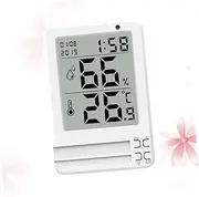 UPKOCH Indoor Thermometer Digital Home Hygrometer Display Auto Night Light Temperature Humidity Sensor Compact for Office Bedroom Living Room