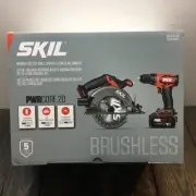 SKIL PWRCore 20 Brushless 20V Cordless Drill Driver and Circular Saw Kit