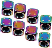 Alipis 8pcs Dice Valve Stem Caps Durable Aluminum Alloy Tire Air Caps for Cars Lightweight and Stylish Wheel Accessories Enhance Vehicle Aesthetics with Designs