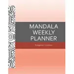 MANDALA WEEKLY PLANNER: AN UNDATED EVERGREEN MANDALA CALENDAR WITH MANDALAS TO COLOR EACH WEEK - RED AND BLUE COVER