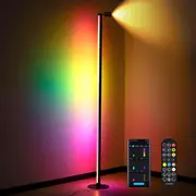 Advwin Corner Floor Lamp 140cm Smart LED Floor Lamp RGB Light Reading Light App & Remote Control