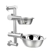 Wall Mounted Dog Bowl Adjustable Height Pet Feeder