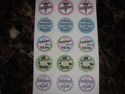 Phlebotomy blood buttons flat back or pin badge cabochons embellishments magnet