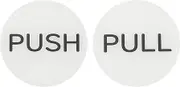 uxcell 1Set Push Pull Door Stickers, 3in Push and Pull Signs Plate Acrylic Vertical Self-Adhesive for Doors Glass Window Business Stores, Round, White