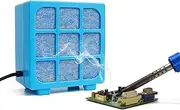 MUIN Solder Fume Extractor - 3 Stage Filtration Solder Smoke Absorber for Soldering and Wood Burning,Portable Soldering Fume Extractor Fan for Soldering Station (Blue)