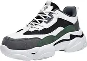 [ZHENSI] Women's Steel Toe Cap Trainers Safety Work Sneakers Lightweight Platform Industrial Shoes