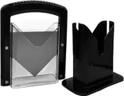 Stainless Steel Construction Home Bagel Slicer - Perfect Slices Every Time (Black)