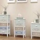 Wooden Storage Cabinet With 4 Drawers French Country Style Organiser Furniture