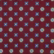 BROOKS BROTHERS Mens Burgundy Blue Ivory FLORETTE Woven Silk Tie USA NWT
