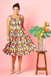 Lori Fit And Flare Dress Jungle Fruit--TBL-01-JF