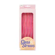 Straw: Glass - Good Vibes Wavy Glass Straws