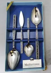 MEDITERRANEA by Oneida Oneidacraft Deluxe 4 Piece Serving Set NEW NEVER USED USA