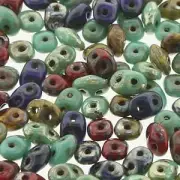 Raku Mix Superduo Beads (DU05MIX127-TB)