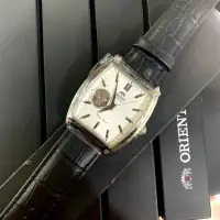 在飛比找蝦皮購物優惠-日本 ORIENT 東方 機械錶 真皮錶帶 酒桶型 方錶 皮