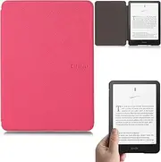 Case for All-New Amazon Kindle Paperwhite 2024, Premium PU Leather with Auto Sleep/Wake Case for 7" Kindle Paperwhite 12th Generation and Kindle Paperwhite Signature Edition 2024 (Rose)