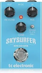 TC Electronic SKYSURFER MINI REVERB Studio-Quality Reverb with 3 Award Winning TC Electronic Algorithms, now with a Compact Footprint