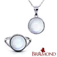 在飛比找momo購物網優惠-【BRILLMOND JEWELRY】月光石3克拉經典戒墜任