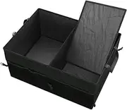 Foldable Car Trunk Organizer, Automotive Trunk Organizer Vehicle Storage Box, Oxford 600D Cloth Large Capacity Vehicle Trunk Storage Bag With Sidewalls And Handles for, SUVs, RVs