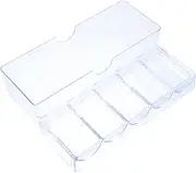 GARVALON Organizer Case for Mahjong Chips Pp Material 100 Chips Storage Transparent Compact Container