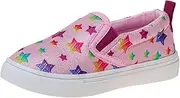 [JOSMO] Girl's Unicorn and Stars Prints Low Top Casual Canvas Sneaker Tennis, Stars Multi