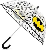 [ABG Accessories] Kids Clear Umbrella for Rain Boy's, Transparent with an Easy Grip Handle, Dome Bubble Windproof, Ages 3-10 Years, DC Comics, Batman, Age 3-10
