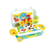 183pcs Creative STEM Mosaic Building Blocks Bricks Peg Spanner Screwdr