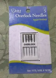 2 Lot Brand New DRITZ Overlock Needles 5 pack each Size 11/75 14/90 16/100